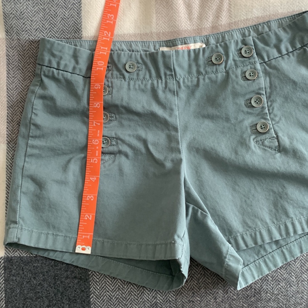 💚🩵JCREW Chino Broken Inn Button Front Shorts - Picture 6 of 6